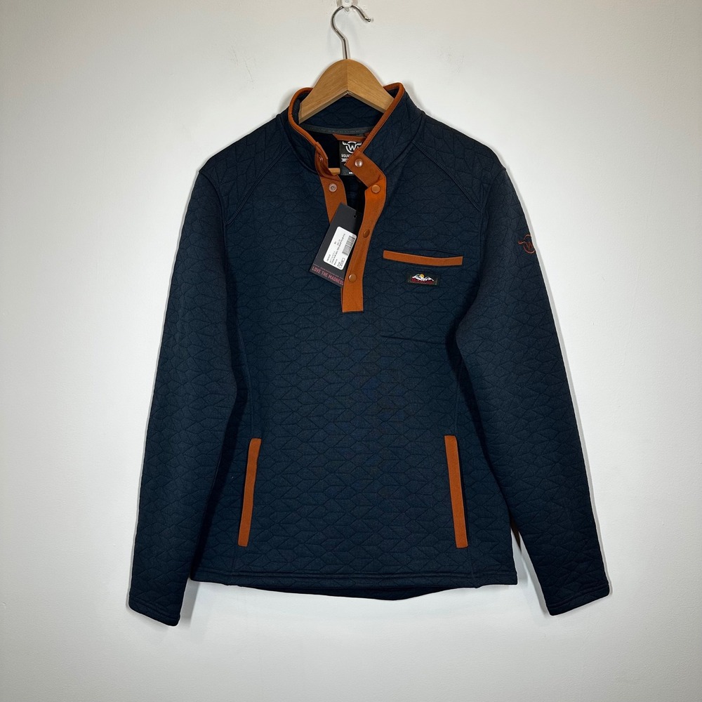 NWT Mountaineering Love The Madness Pullover Women S Navy Quilted Outdoor Hiking